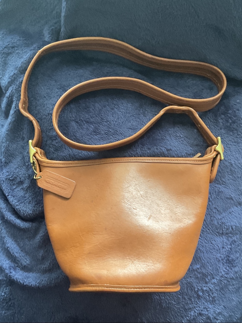 Vintage Coach Leather Maggie Duffel Bag - Brown
